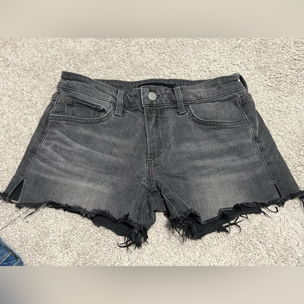 Joe's Jeans Black Jean Shorts Distressed Frayed Hem